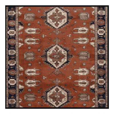 Tapis brun lavable à la machine
