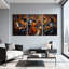 Abstrait, ensemble de 3 reproductions d'art sur toile-1653946615