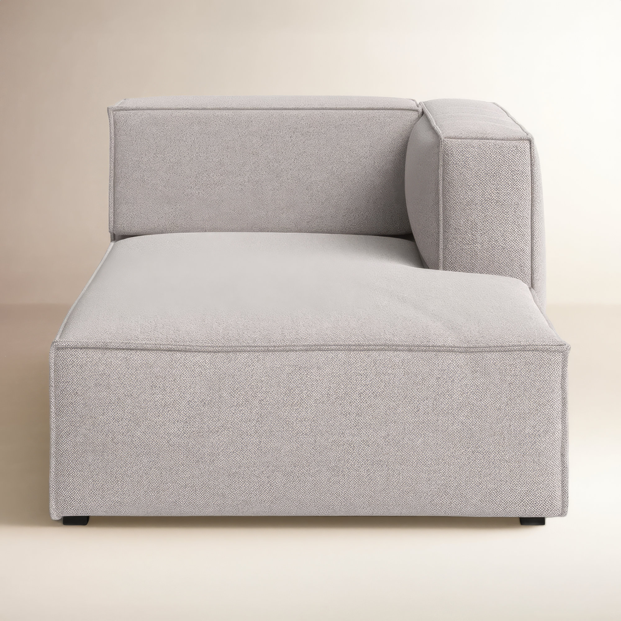 Shonnard Upholstered Chaise Lounge, Right Hand Facing, Taupe Performance Boucle