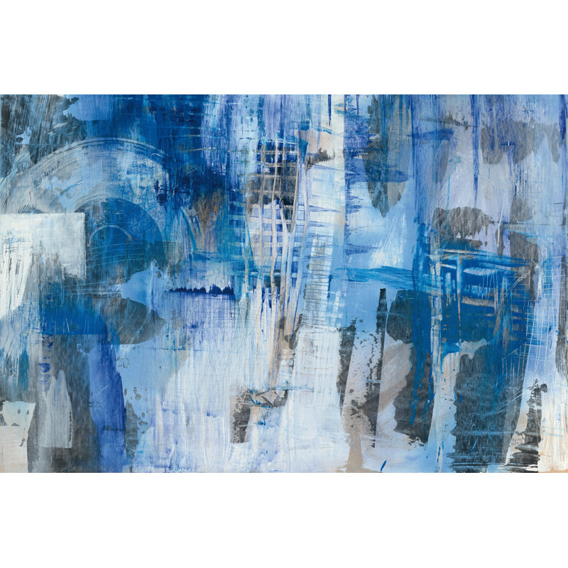 Industrial Blue III by Melissa Averinos - Wrapped Canvas Painting, 30cm H x 46cm W x 3.8cm D