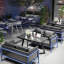 Banc de bar moderne de style industriel pour deux