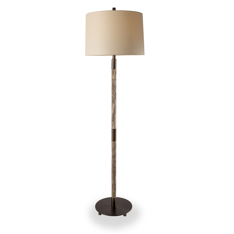 Tivoli Floor Lamp, Gray/Aged Brass