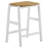 Hollis Brown/White 3-Piece Kitchen Island Counter Height Table with Stools