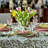 Rectangle Tablecloth - Green White Floral Chintz-2032007907
