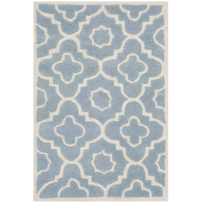 Humble Brag Rectangle Geometric Wool Hand Woven Area Rug, Rectangle 152 x 244 cm