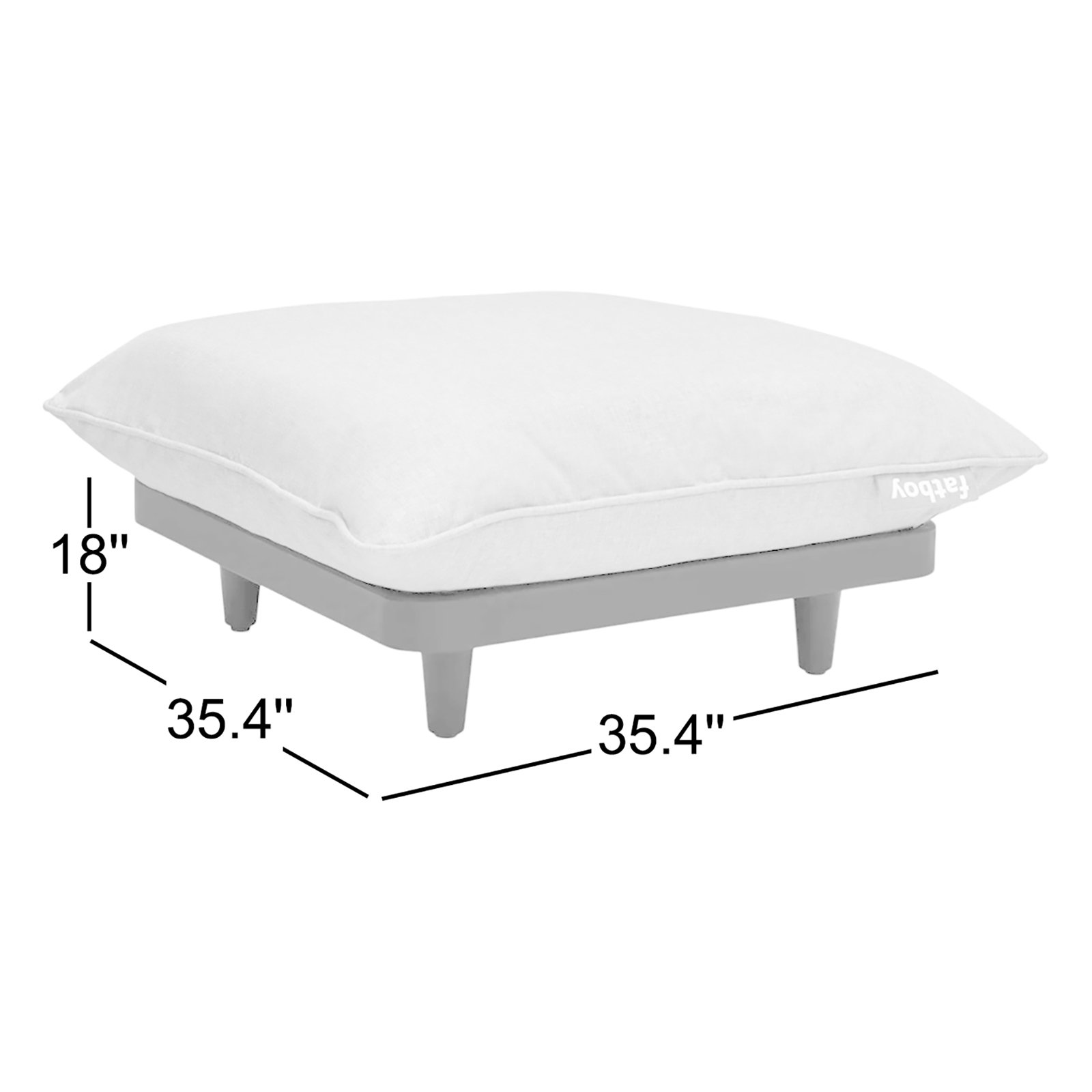 Fatboy Paletti Sunbrella® Patio Ottoman, Thunder Gray