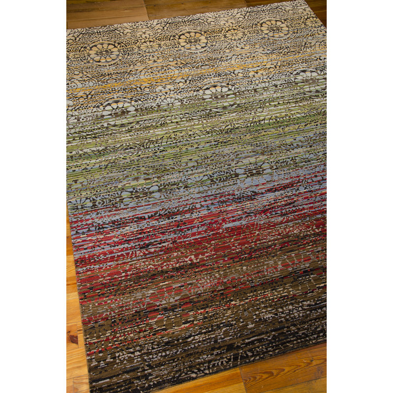 Denoila Damask Indoor Rug, Rectangle 8'6" x 11'6"