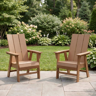 Ensemble de 2 chaises Adirondack Modern Curveback