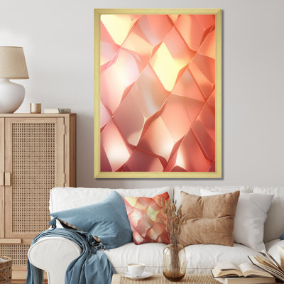 Diamond Morning Light In Salmon Rose On Canvas Print