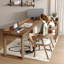 Nut-brown L-Shaped Solid Wood Writing desk-1831339521-1831339548