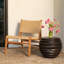 Chaise d'appoint rembourrée Aumiller, naturel