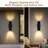12"Outdoor Wall Sconces, Matte Black Rectangular Aluminum Waterproof Up Down Exterior Light, E26 Base(Set Of 2)-953968486