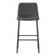 Chaise de bureau, hauteur de bar, debout, bureau d'ordinateur, bureau, aspect cuir gris, métal noir, contemporain, moderne