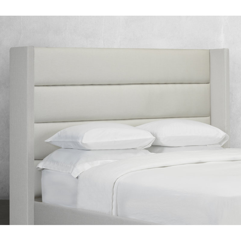 Tête à oreilles rembourré Harrow, Blanc cassé, Très grand