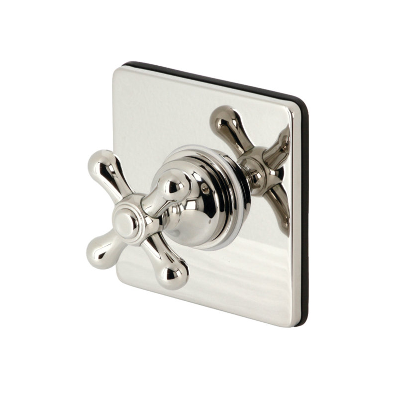 Kingston Brass Single-Handle Wall Mount Three-Way Diverter Valve with Trim Kit, Polished Nickel