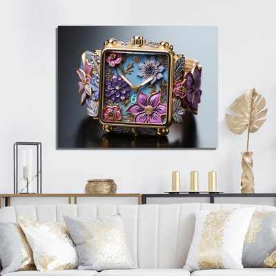 Popart fantaisiste, montres de jardin sur toile