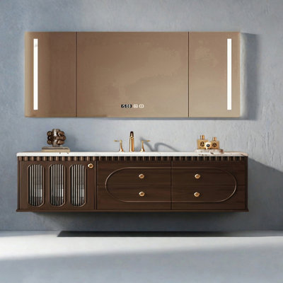 French retro-style rock plate bathroom cabinet