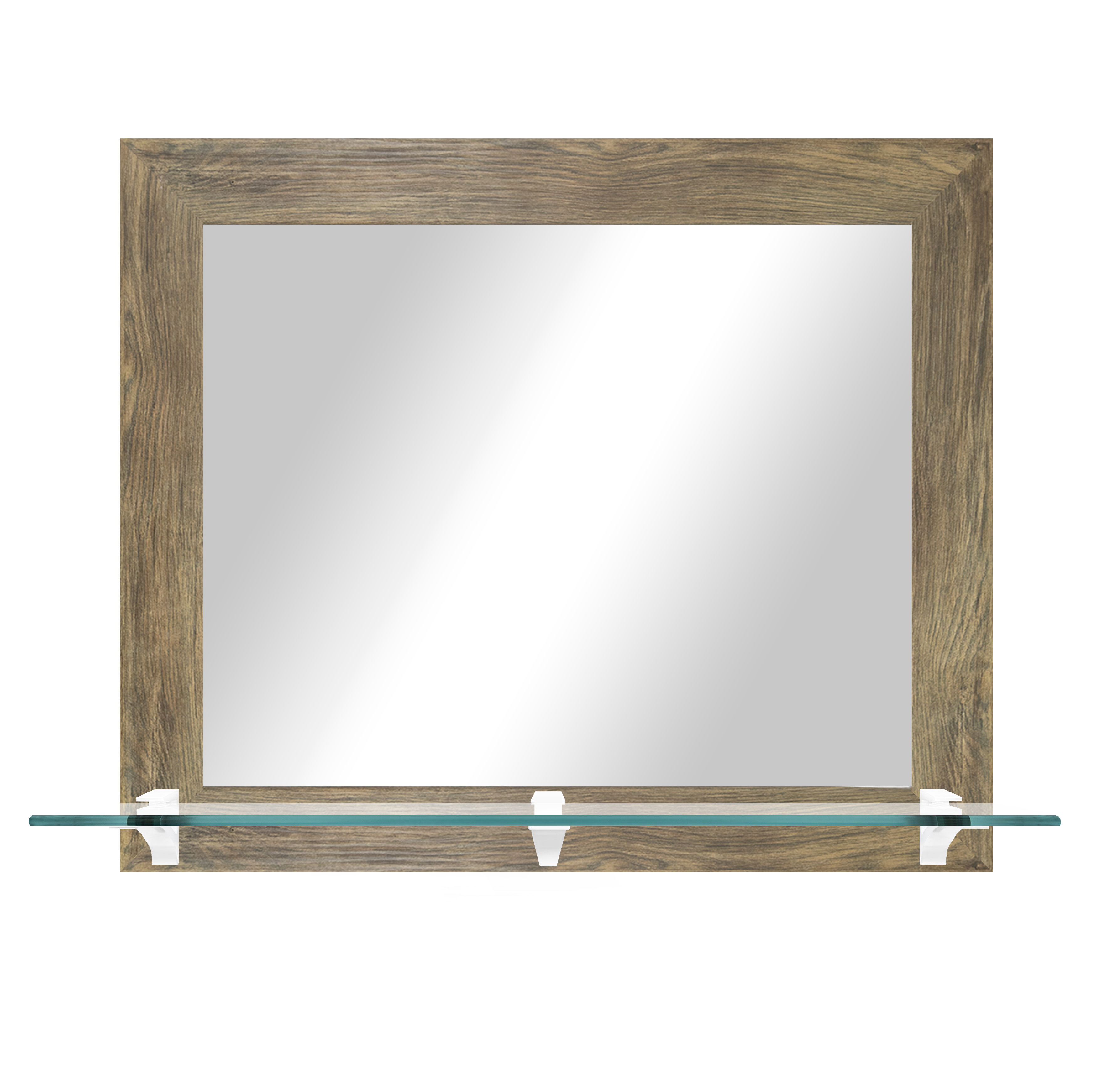 Loon Peak® Mirror with Glass Shelf | Wayfair