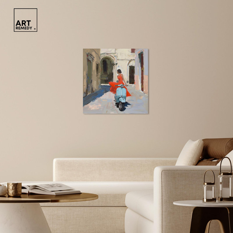 «Venice Visits Canvas» par Art Remedy, Toile tendue, H 30 po x l 30 po