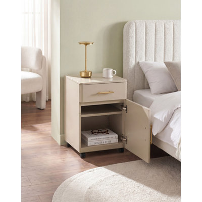 Berthilde 45 cm W Steel Bedside Table