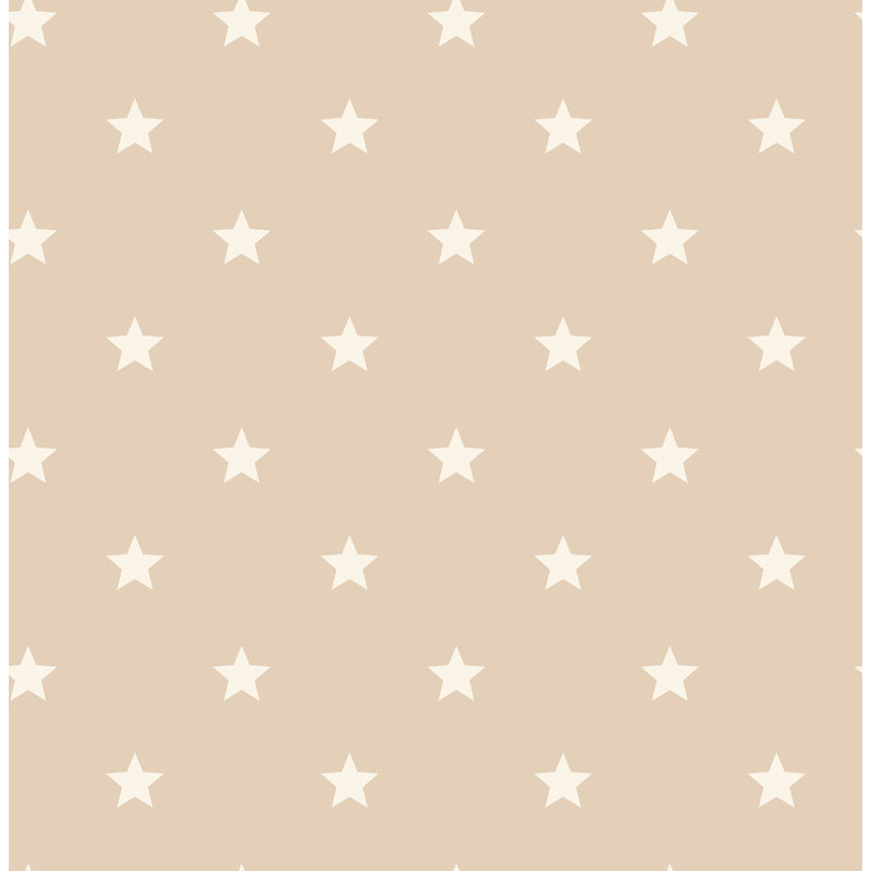 Papier peint géométrique brun clair Starry, Marron clair