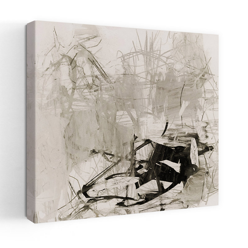 Art contemporain abstrait géométrique contemporain, H 24 po x l 24 po