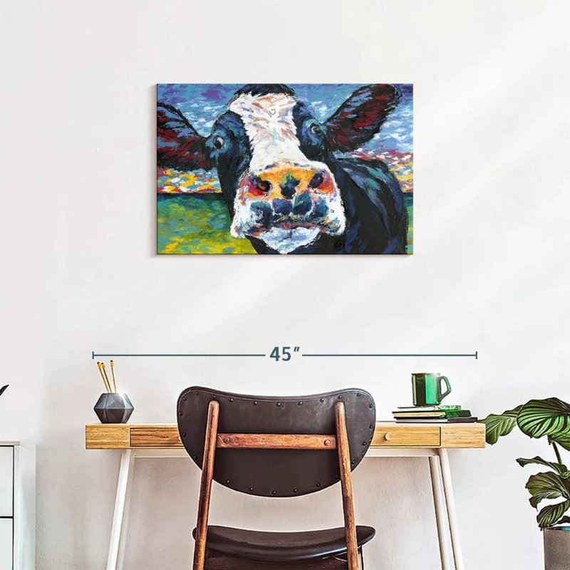 Brampt Curious Cow II, 20" H x 30" W