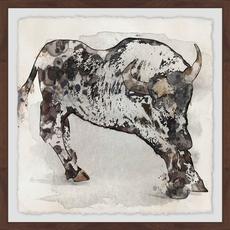 " Running Buffalo " by Irena Orlov, 12" H x 12" W x 1.5" D