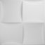 Panneau mural 3D 19,625 "x 19,625" en blanc (paquet de 20)