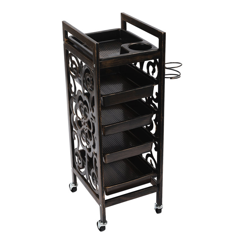 35.43'' H x 14.57'' W 5-Tier Utility Cart with Wheels