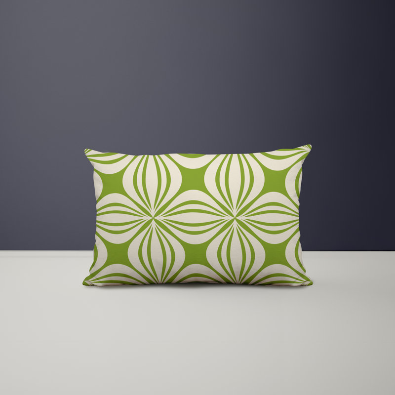 Housse et insert de coussin rectangulaire en polyester pour l'intérieur et l'extérieur, Vert