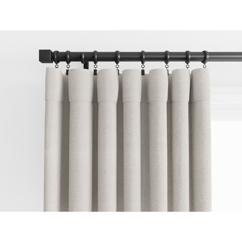 Sunbrella Delaney Light Filtering Curtain, Flax, 50" W x 84" L