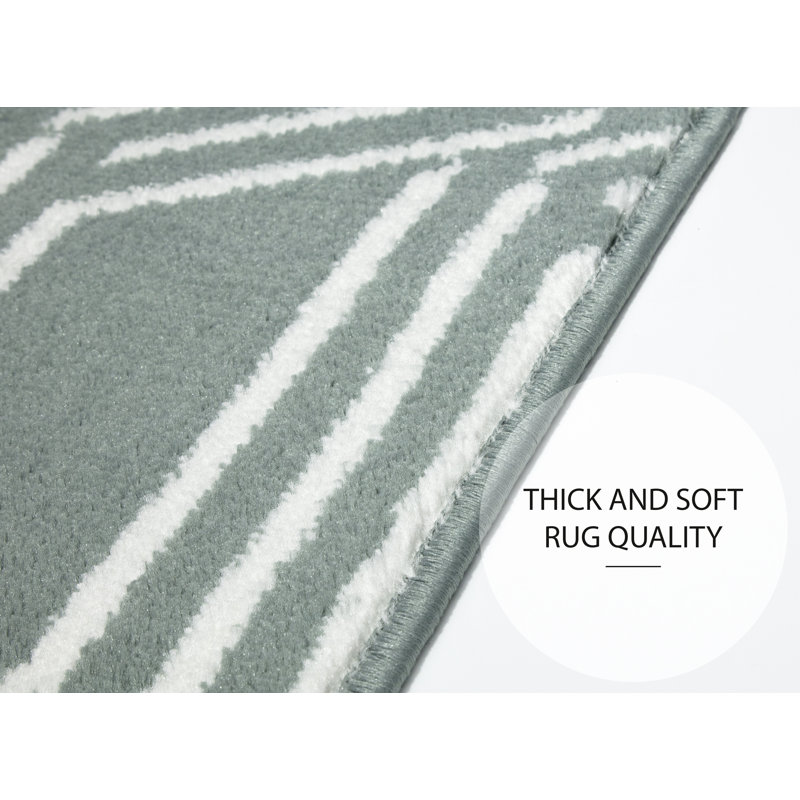 Tapis d'escalier Alderson 9 po x 28 po, Bleu sarcelle
