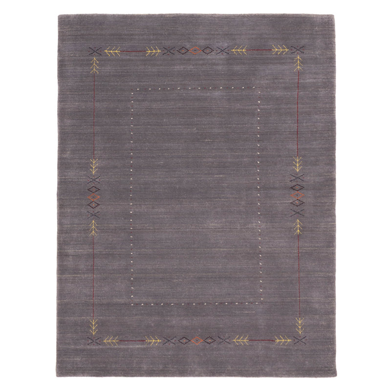 Tapis gris Kashkuli Gabbeh 5 pi 3 po x 6 pi 11 po