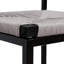 Tabourets de bar gris avec dossier, fabrication pour une utilisation durable 2 dossiers - métal solide et corde de papier tissé. Espaces modernes pour la maison, le bureau et le café-689270739