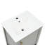 Meuble-lavabo de 20 pouces avec lavabo en céramique blanche et armoire peinte en gris, porte à fermeture en douceur, support de rangement pour serviettes, savon à tablette ouverte, cadre en bois massif, lavabo autoportant sous comptoir, deux étages-1525662350