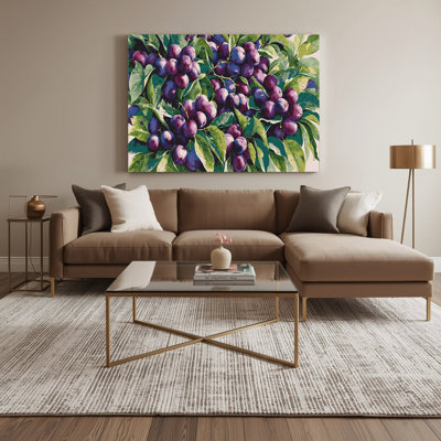 Art mural sur toile prune mauve