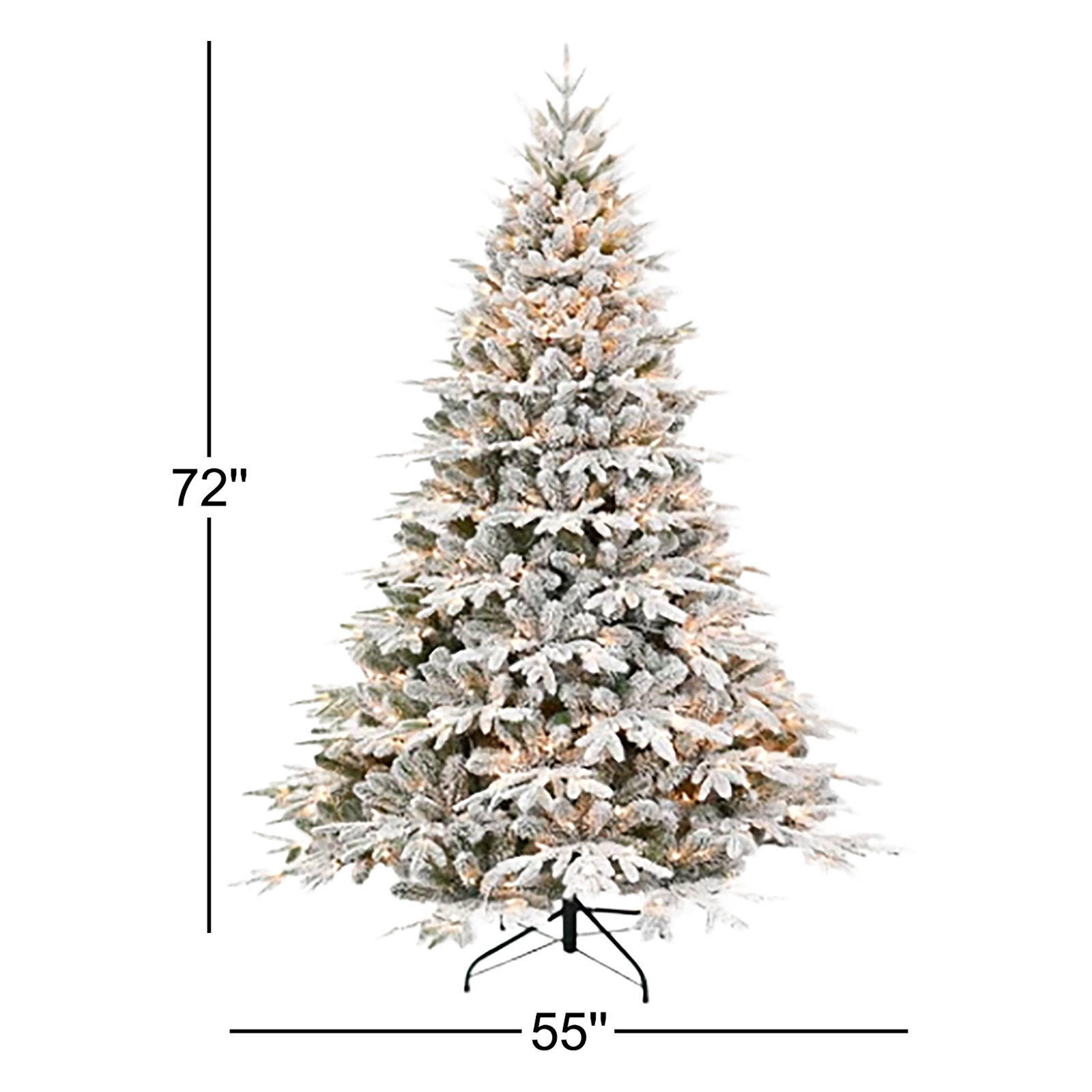 Blue Pre-Lit Spruce Christmas Tree, 6'
