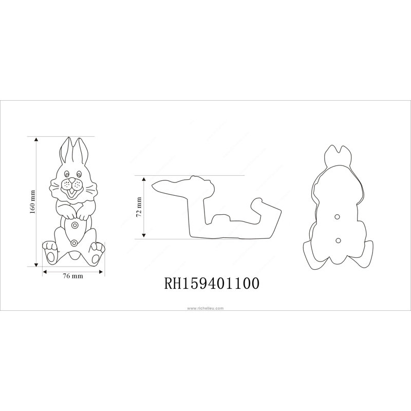 Crochet mural lapin