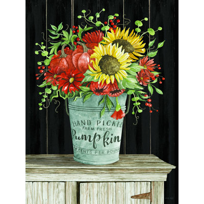 «Colors of Fall Floral» par Cindy Jacobs - impression sur toile tendue