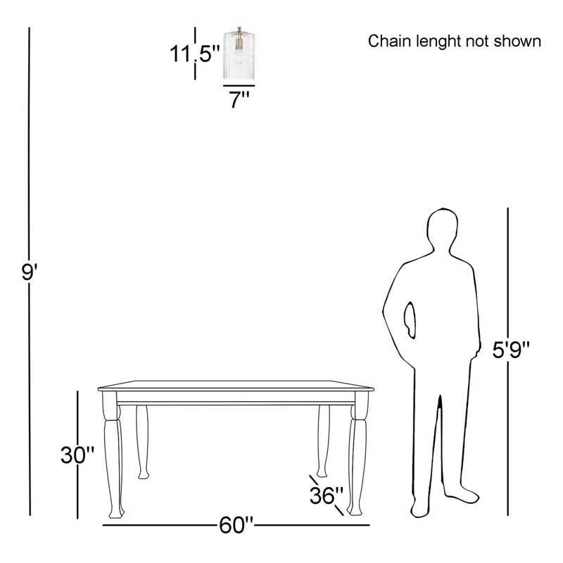 Wareham 1 - Light Single Pendant, Aged Brass