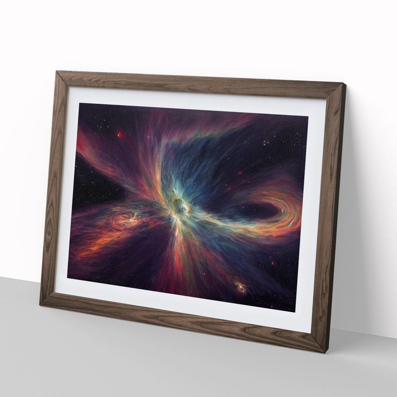 Magnificent Cosmos - Framed Print, 34cm H x 46cm W x 2cm D, Walnut