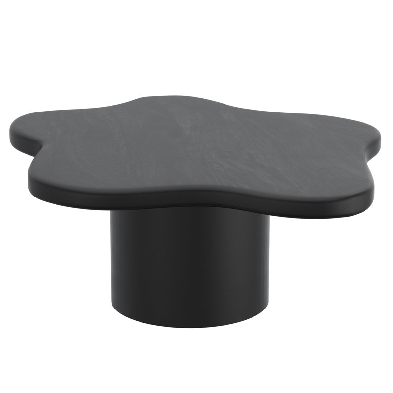Damonee Solid Wood Single Coffee Table, 15.75" H x 35.5" L x 35.5" W, Black