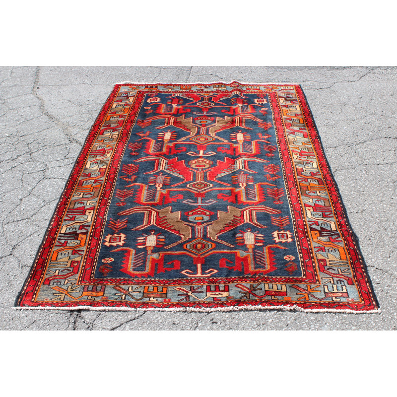 Tapis bleu / rouge 4X7