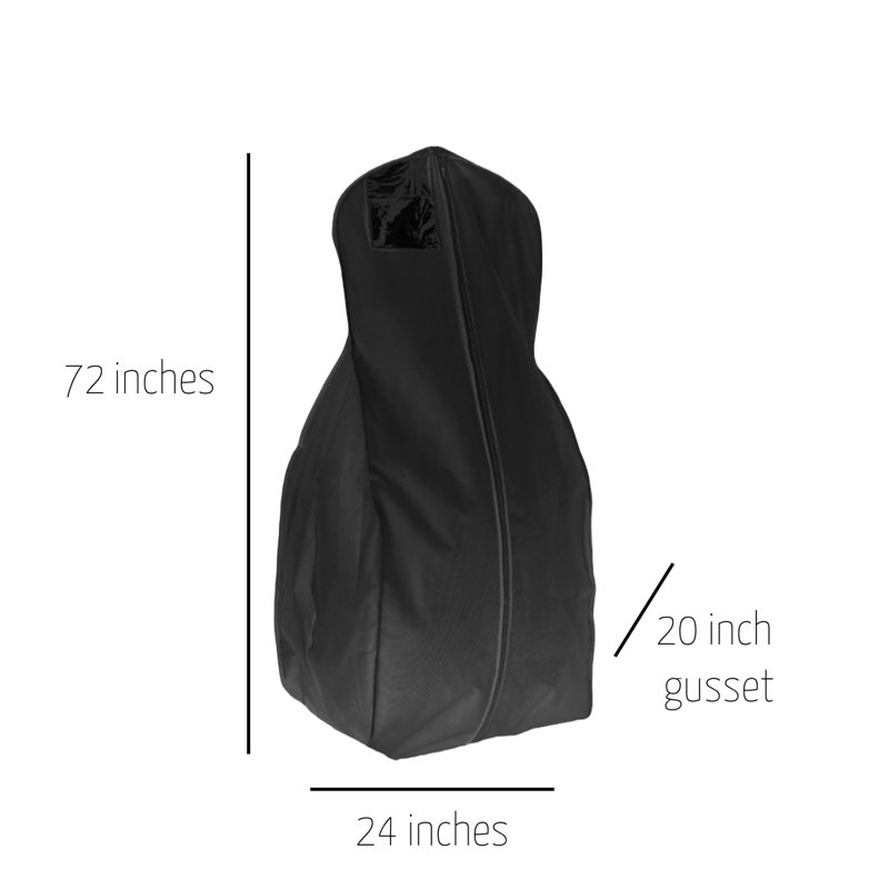 Sac à vêtements en tissu, H 72 po x l 24 po x P 20 po, Noir, noir, noir, noir