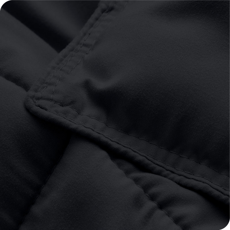 Lit dans un sac en microfibre 1800 de qualité supérieure 1800, Noir / gris clair, Édredon grand + 6 pièces supplémentaires