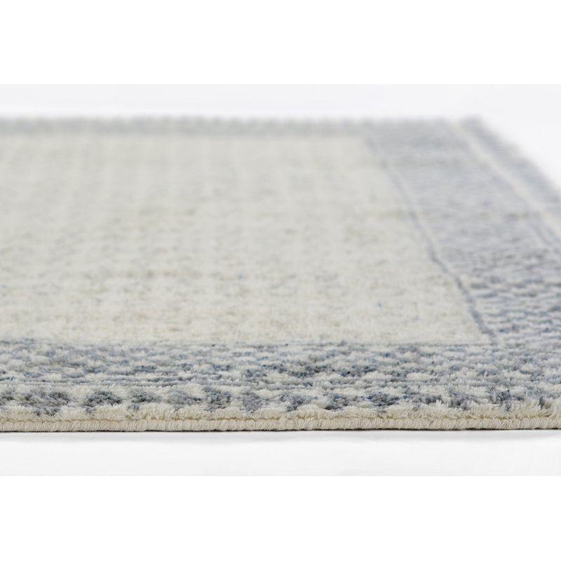 Joss & Main Berkeley Hand Knotted Wool And Cotton Ivory Area Rug 5'' X 8'', Rectangle 5' x 8'