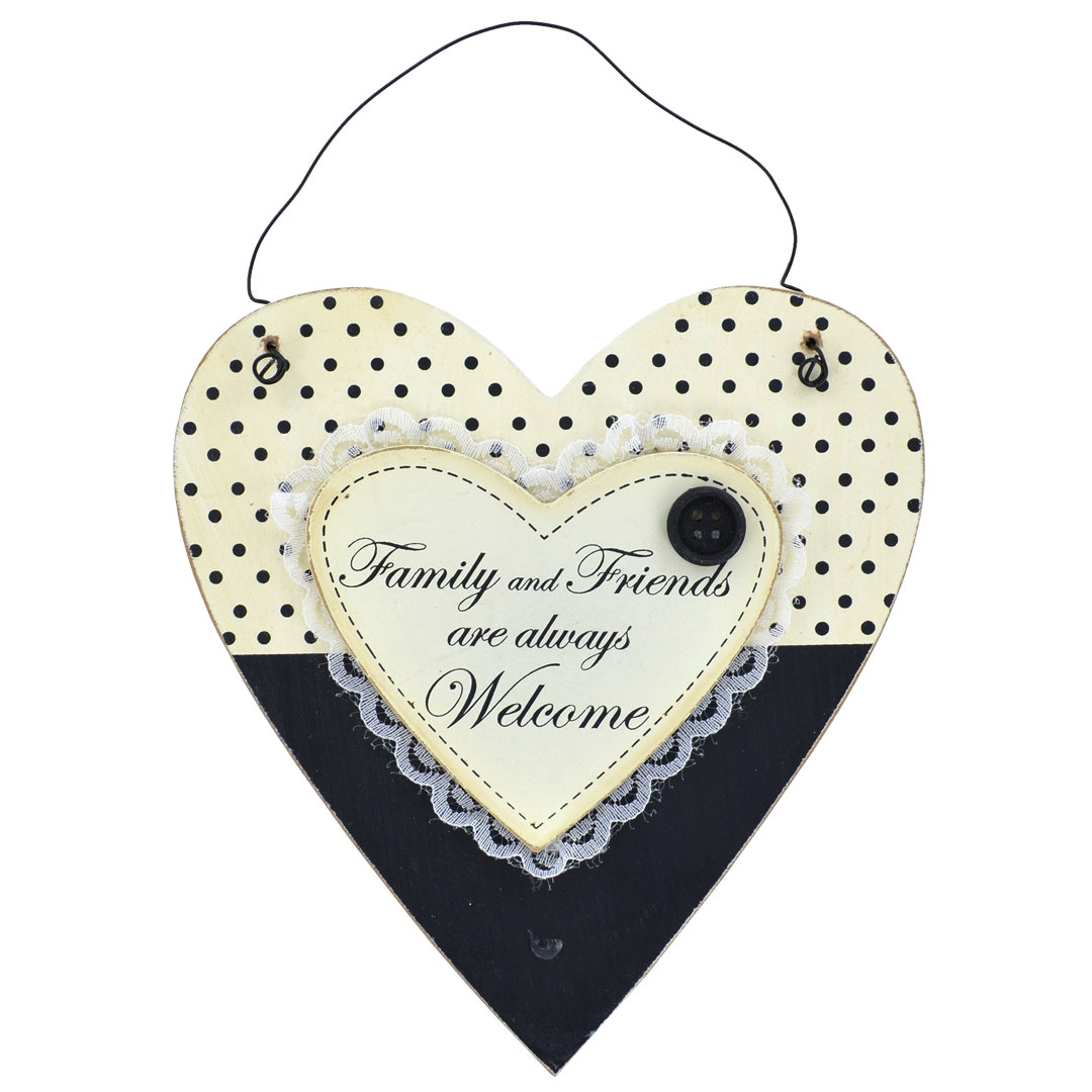 Heart Plaque Family Wall Décor