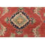 Tapis rouge en laine noué à la main de conception unique 3 pi 4 po x 4 pi 11 po