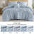 Bailey Blue Diamond Pucker Woven Wrinkle Resistant 3-Piece Twin/Twin XL Comforter Set-110406106-110406110